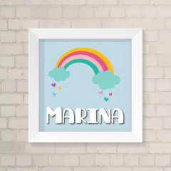 Quadro Arco Iris com Nome Menina