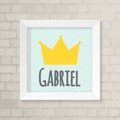 Quadro Coroa Menino com Nome