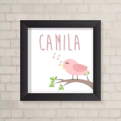 Quadro com Nome Passarinho - comprar online