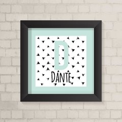 Quadro Triângulos com Nome Verde - comprar online
