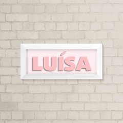Quadro com Nome Menina Rosa