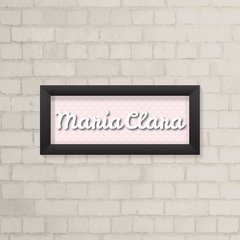 Quadro com Nome Branco e Rosa - comprar online