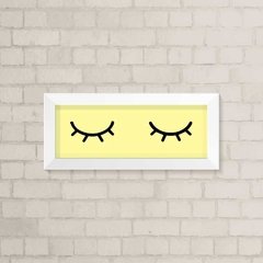 Quadro Infantil Olhinhos fundo Amarelo