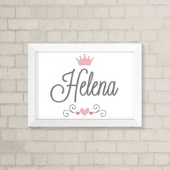 Quadro com Nome Coroa Real
