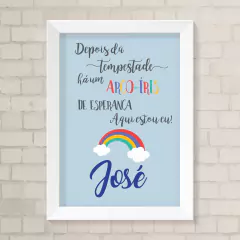 Quadro Bebe Arco Iris