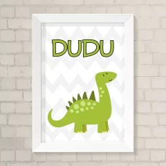 Quadro com Nome Dinossauro