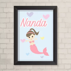 Quadro com Nome Sereia - comprar online