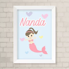 Quadro com Nome Sereia