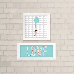 Kit de Quadros Love Menina