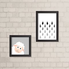 Kit de Quadros Ovelha e Gotas - comprar online