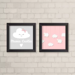 Kit de Quadros Nuvem e Ovelhinhas - comprar online