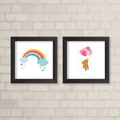 Kit de Quadros Urso e Arco-Íris - comprar online