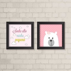 Kit de Quadros Urso Rosa - comprar online