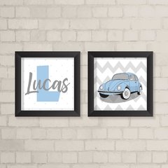 Kit de Quadros Nome com Inicial e Fusca - comprar online