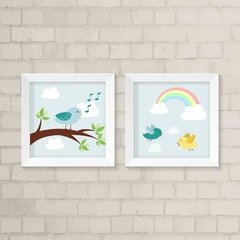 Kit de Quadros Passarinhos