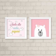 Kit de Quadros Urso Rosa