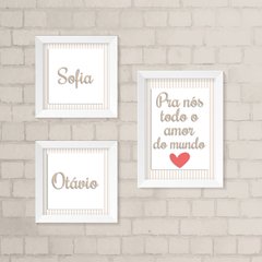 Kit de Quadros Todo o Amor do Mundo - Irmãos
