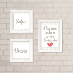 Kit de Quadros Todo o Amor do Mundo - Irmãos