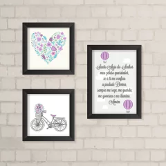 Kit de Quadros Santo Anjo Lilás - comprar online