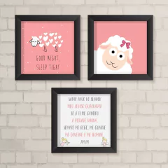 Kit de Quadros Ovelhinha e Oração - comprar online