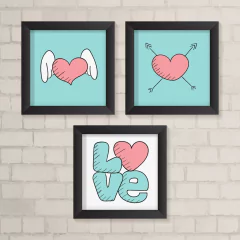 Kit de Quadros Coração - comprar online