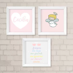 Kit de Quadros Santo Anjo com Nome