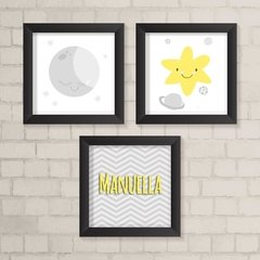 Kit de Quadros Lua e Estrela - comprar online