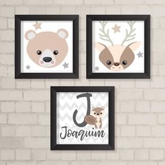 Kit de Quadros Bichinhos com Nome - comprar online