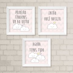 Kit de Quadros Você Nasceu Menina