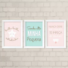 Kit de Quadros Sonhe Alto Corações