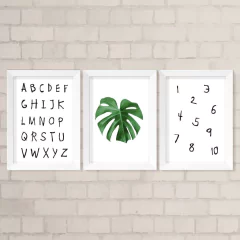 Kit de Quadros Letras e Números