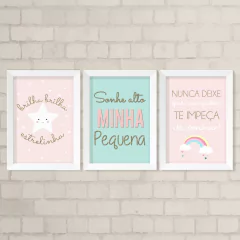 Kit de Quadros Sonhe Alto Arco Iris