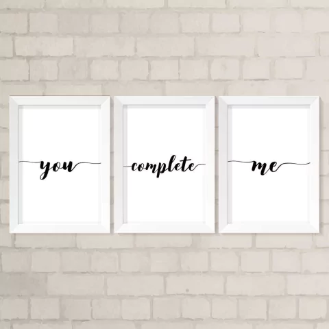 Kit de Quadros You Complete Me