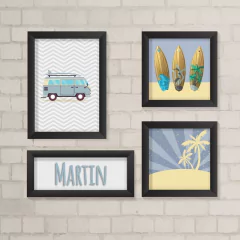 Kit de Quadros Surf com Nome - comprar online