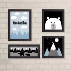 Kit de Quadros Urso e Montanha - comprar online