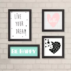 Kit de Quadros Live Your Dream - comprar online