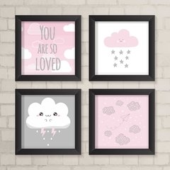 Kit de Quadros Nuvens Menina - comprar online