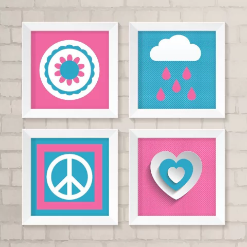 Kit de Quadros Hippie Chic