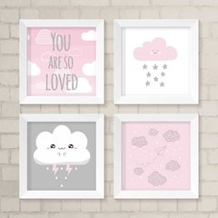 Kit de Quadros Nuvens Menina