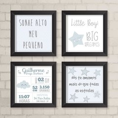 Kit de Quadros Nascimento Sonhe Alto Menino - comprar online
