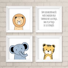 Kit de Quadros Bichinhos Menino