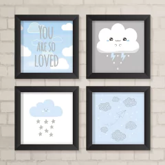 Kit de Quadros Nuvens - comprar online