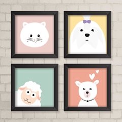Kit de Quadros Bichinhos Coloridos - comprar online
