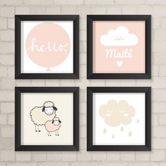 Kit de Quadros Hello Menina - comprar online