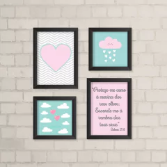 Kit de Quadros Tiffany e Rosa - comprar online