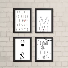 Kit de Quadros Alfabeto Minimalista - comprar online