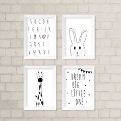 Kit de Quadros Alfabeto Minimalista