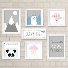 Kit de Quadros para Quarto Compartilhado de Irmãos