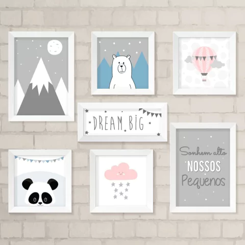 Kit de Quadros para Quarto Compartilhado de Irmãos