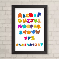 Quadro Infantil Alfabeto Colorido - comprar online